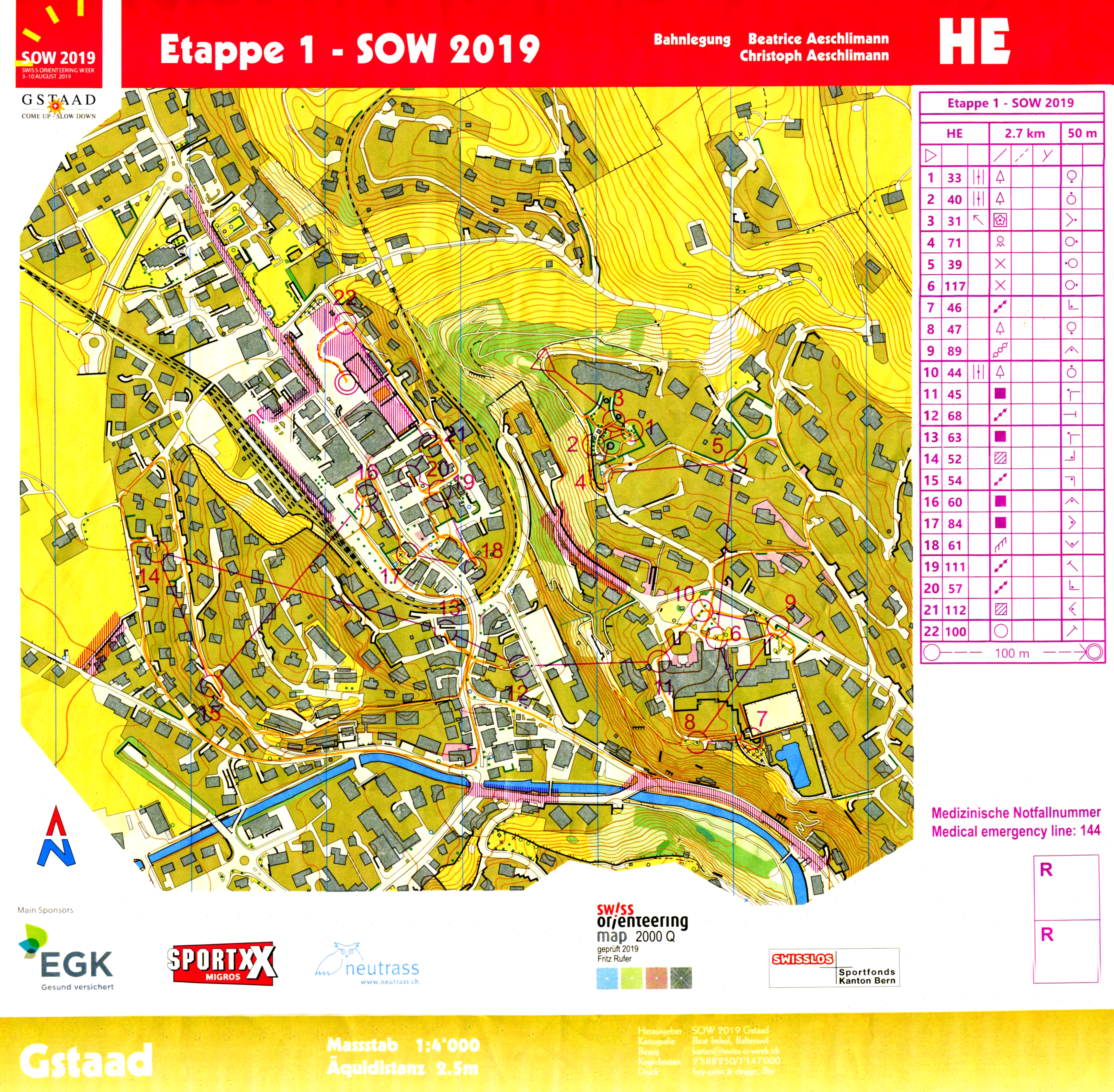 Swiss O Week - Etappe 1 (04-08-2019)