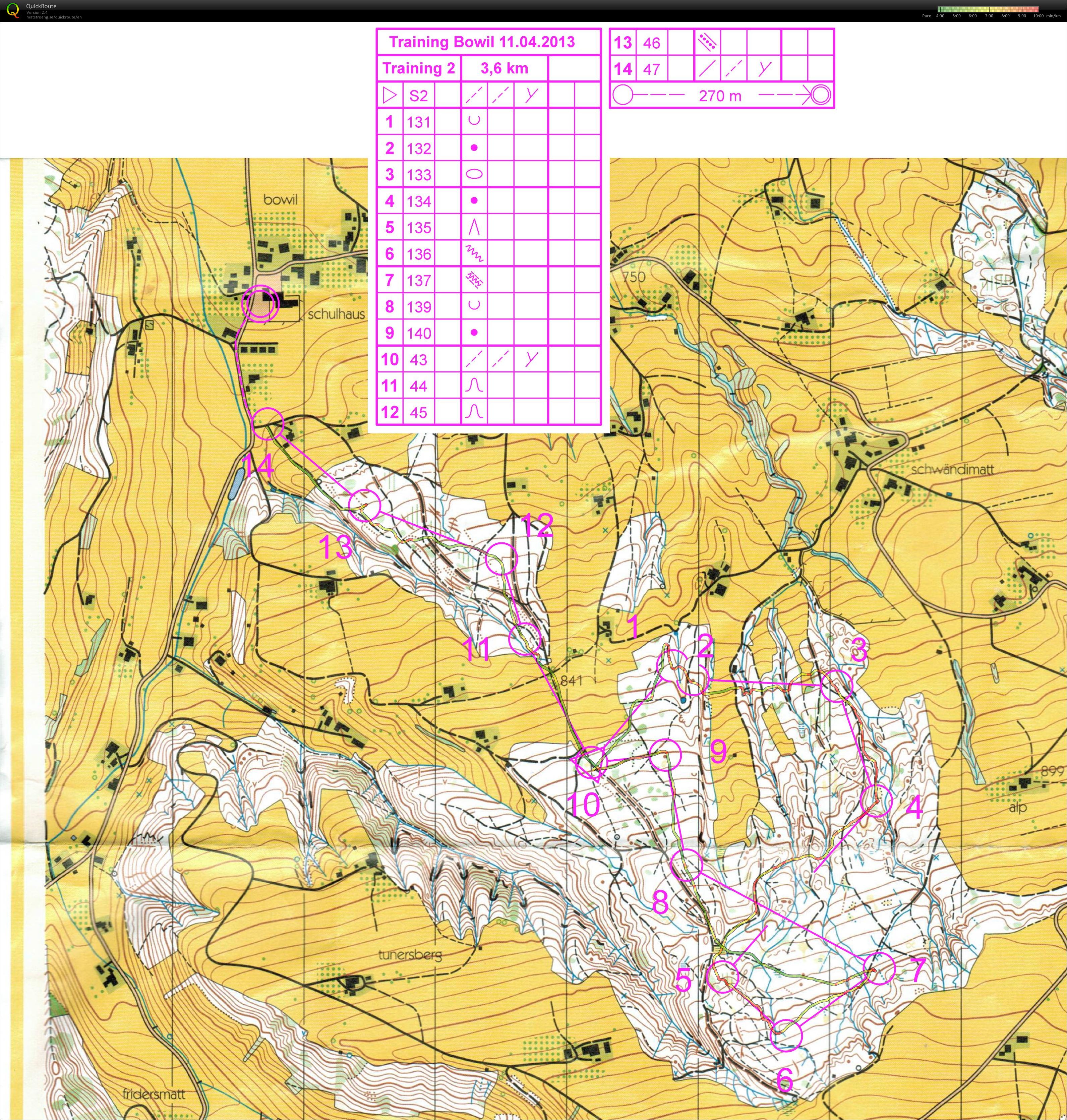 Training Bowil Map 2 (2013-04-11)